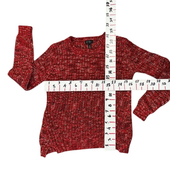 Cozy Red Knit Jessica Simpson Sweater Sz XS - Picture 3 of 4